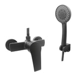 Monomando Ducha Mezclador Tele-ducha 3 Chorros Negro