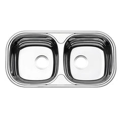 Lavaplatos Tramontina Doble Alto Brillo