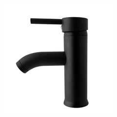Llave Lavamanos Monocontrol Redonda Baja Negro