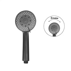 Monomando Ducha Mezclador Tele-ducha 3 Chorros Negro