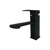 Llave Lavamanos Monocontrol Cuadrada Baja Negro