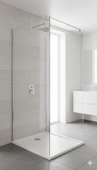 Regadera Cuadrada 6" Acero Inox Cromada