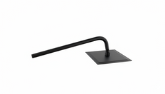 Regadera Cuadrada 8" Acero Inox Negra
