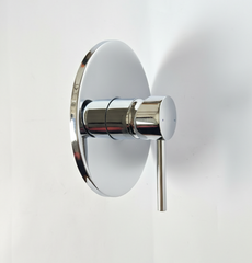 Manija Monocontrol con Escudo Redonda Cromada Modermica