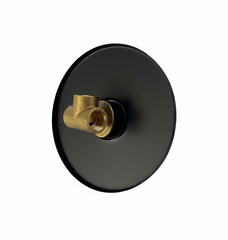 Manija Monocontrol con Escudo Redonda Negro Modermica