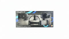 Plastico de 6 Piezas Negro Aquablue