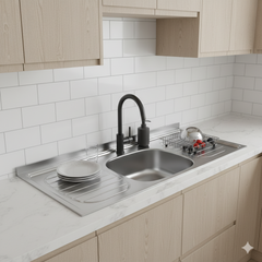 Lavaplatos Tramontina 1.2m x 52cm pocera central