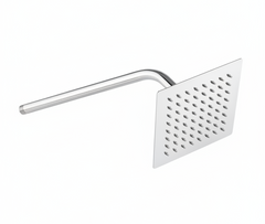 Regadera Cuadrada 6" Acero Inox Cromada