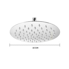 Kit Ducha Acero Ultra Slim(20cm) Redonda + Brazo 30cm