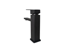 Llave Lavamanos Monocontrol Cuadrada Baja Negro
