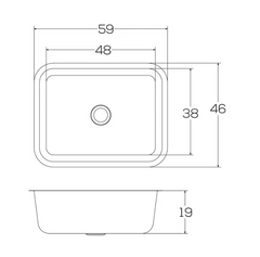 Lavaplatos Socoda Sencillo 59x46cm Brillante Socoda