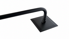 Regadera Cuadrada 6" Acero Inox Negra