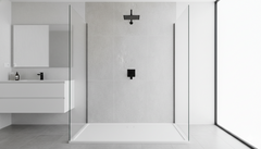 Regadera Cuadrada 6" Acero Inox Negra