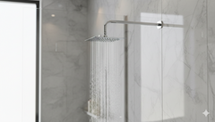 Regadera Cuadrada 8" Acero Inox Cromada