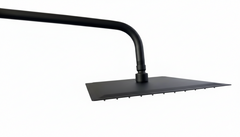 Regadera Cuadrada 10" Acero Inox Negro