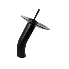 Llave Lavamanos Cascada Negra Vidrio Boccherini