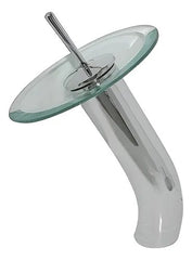 Llave Lavamanos Cascada Cromada Vidrio Boccherini